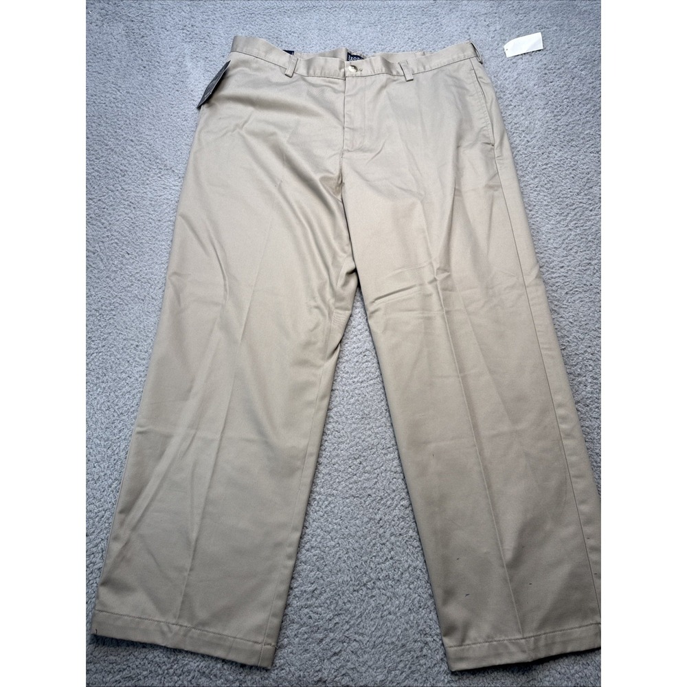 Izod American Chino Khaki Pants Mens 38x29 Metrix Fit Wrinkle Free *FLAW*